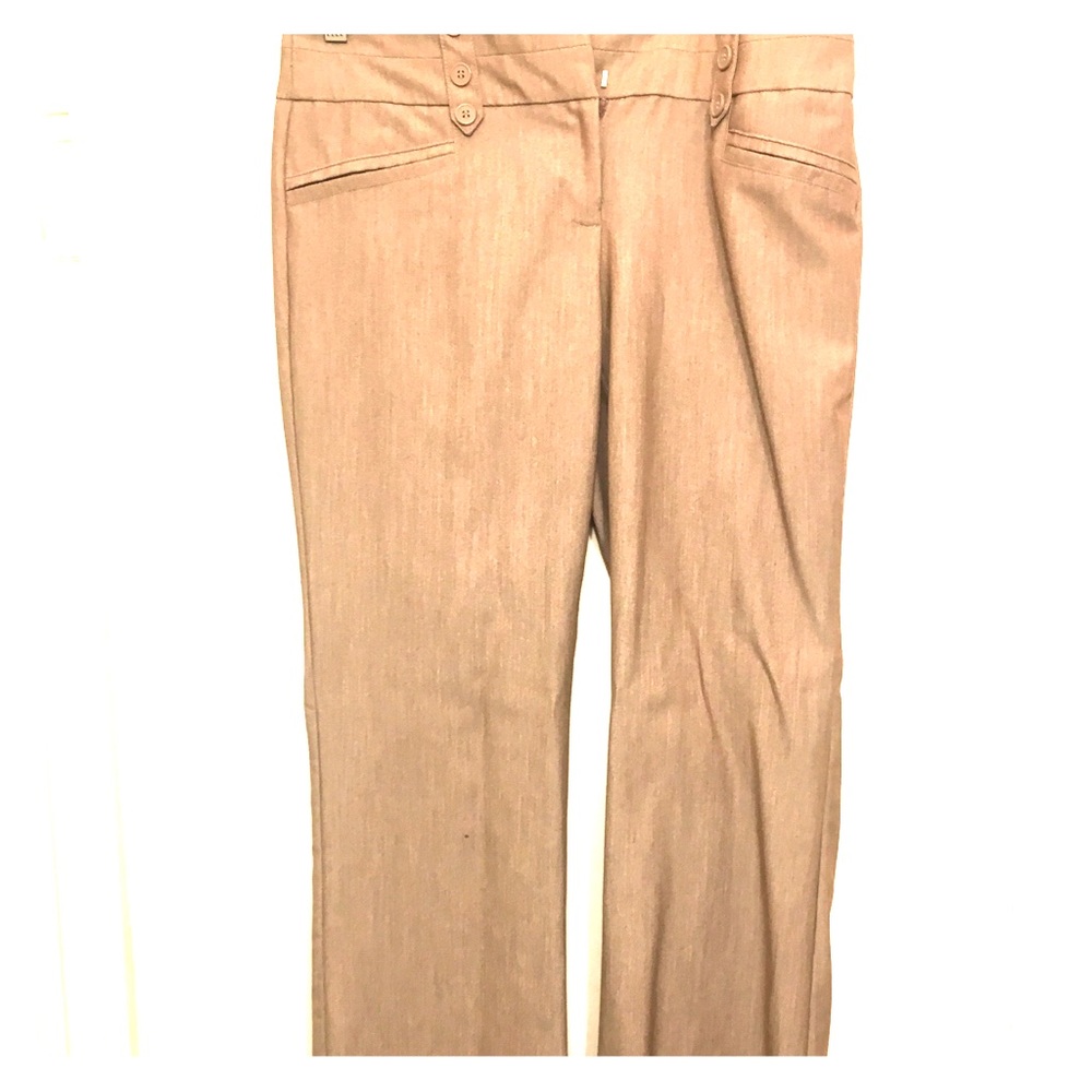 Tan wide legged work slacks